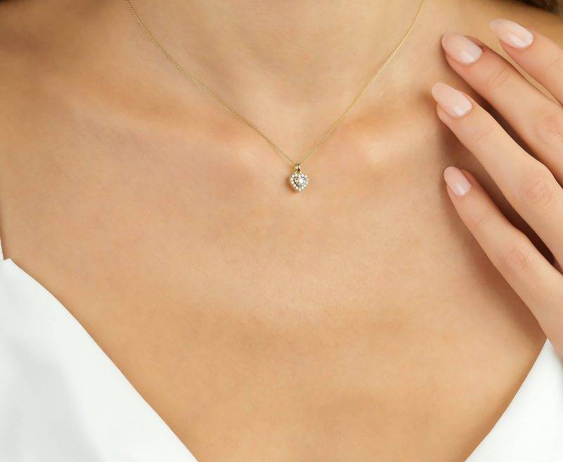 Dainty Diamond Heart 0.18ct Necklace