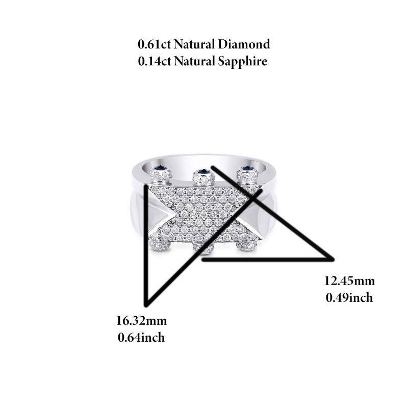 Diamond Pave Shreiff 0.75ct Ring