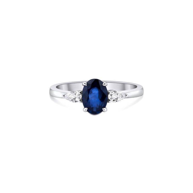 Sapphire And Diamond Tria 1.06ct Ring