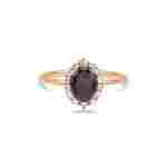 Salt And Pepper Diamond Halo 1.17ct Ring