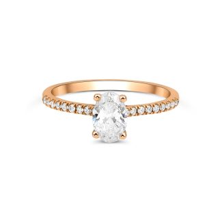 Oval Diamond Solitaire 0.81ct Ring