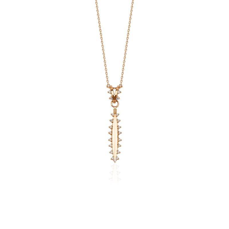 Diamond and Solid Gold Bomb 0.25ct Necklace