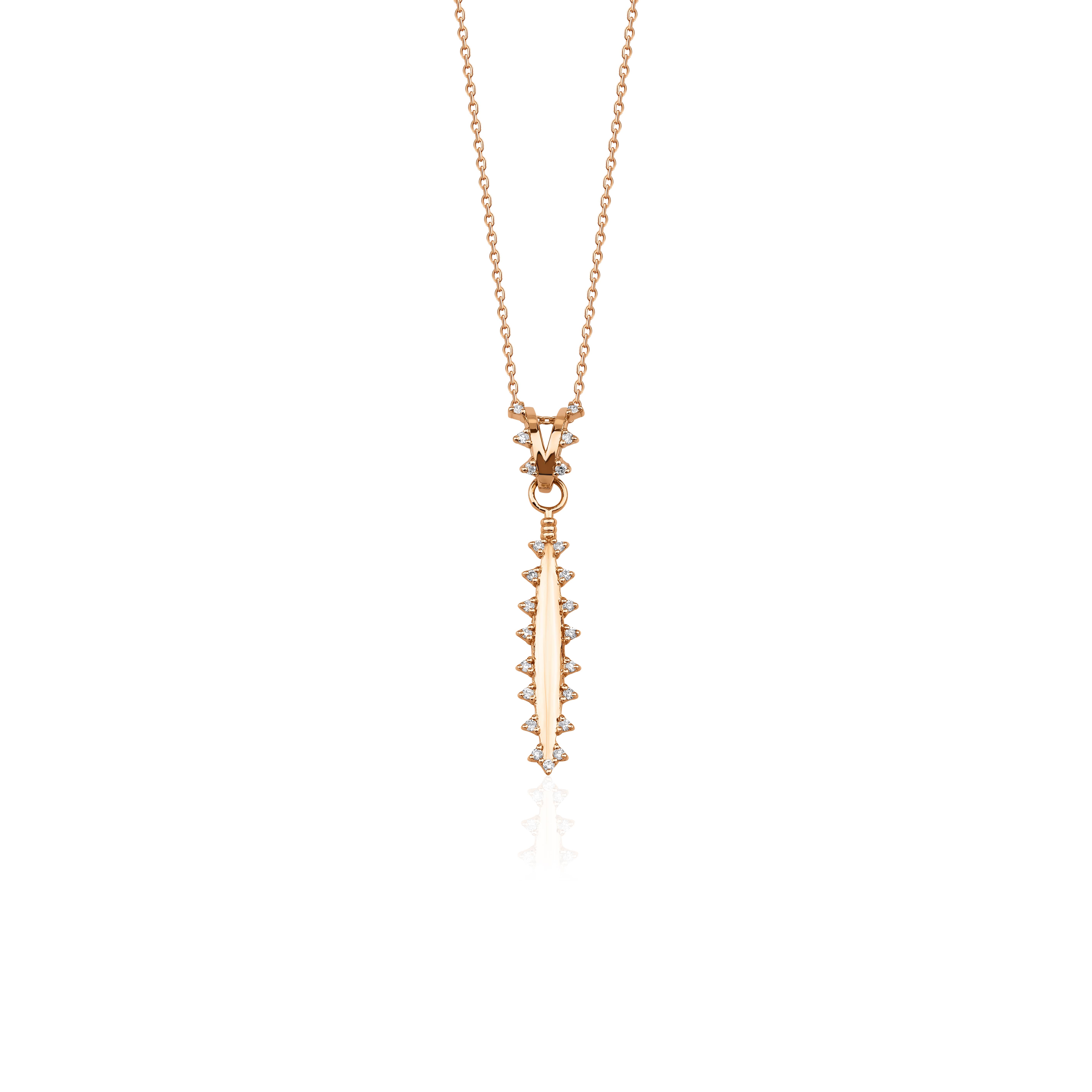 Diamond and Solid Gold Bomb 0.25ct Necklace