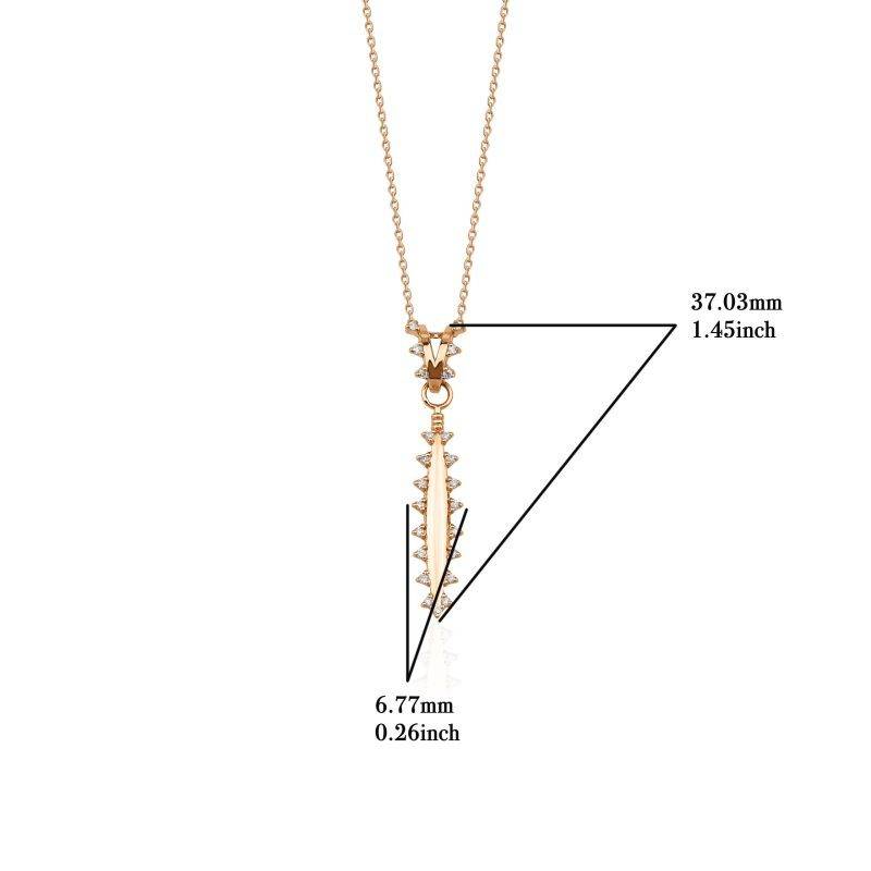 Diamond and Solid Gold Bomb 0.25ct Necklace