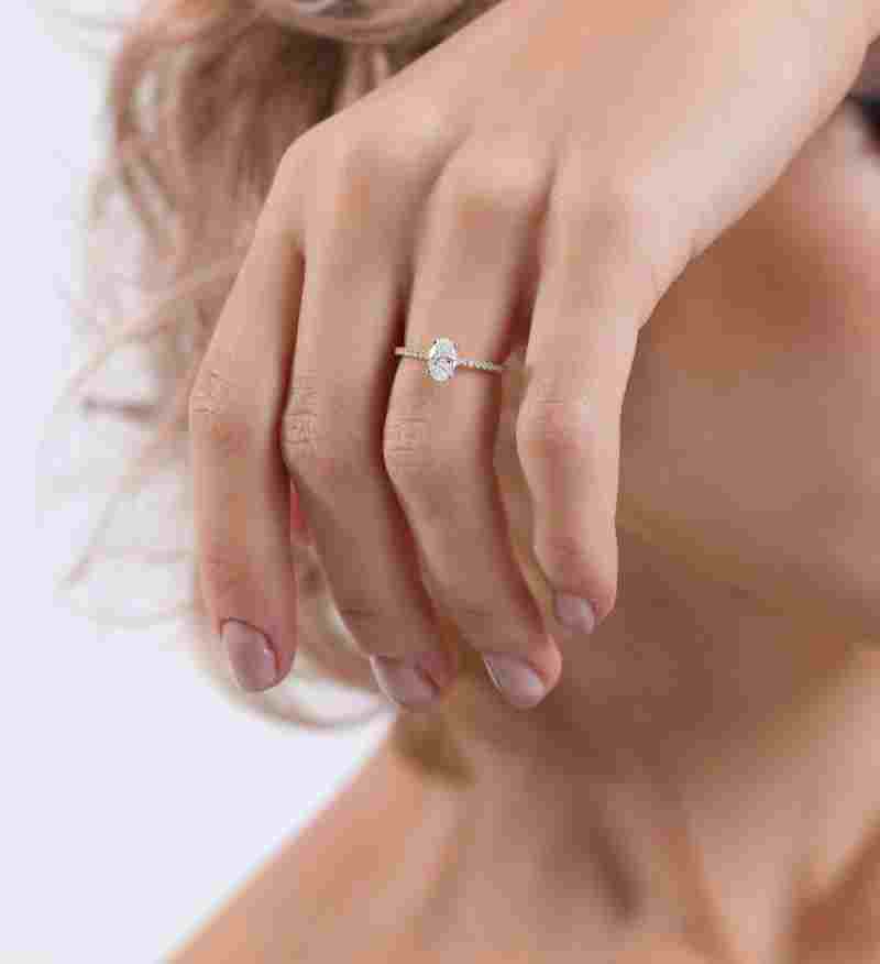 Oval Diamond Solitaire 0.81ct Ring