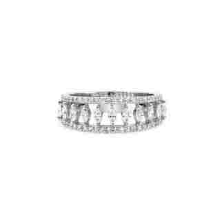 0.75ct Marquise Diamond Half Eternity Band