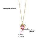 Pink Sapphire  ''Praying Hands''  Necklace