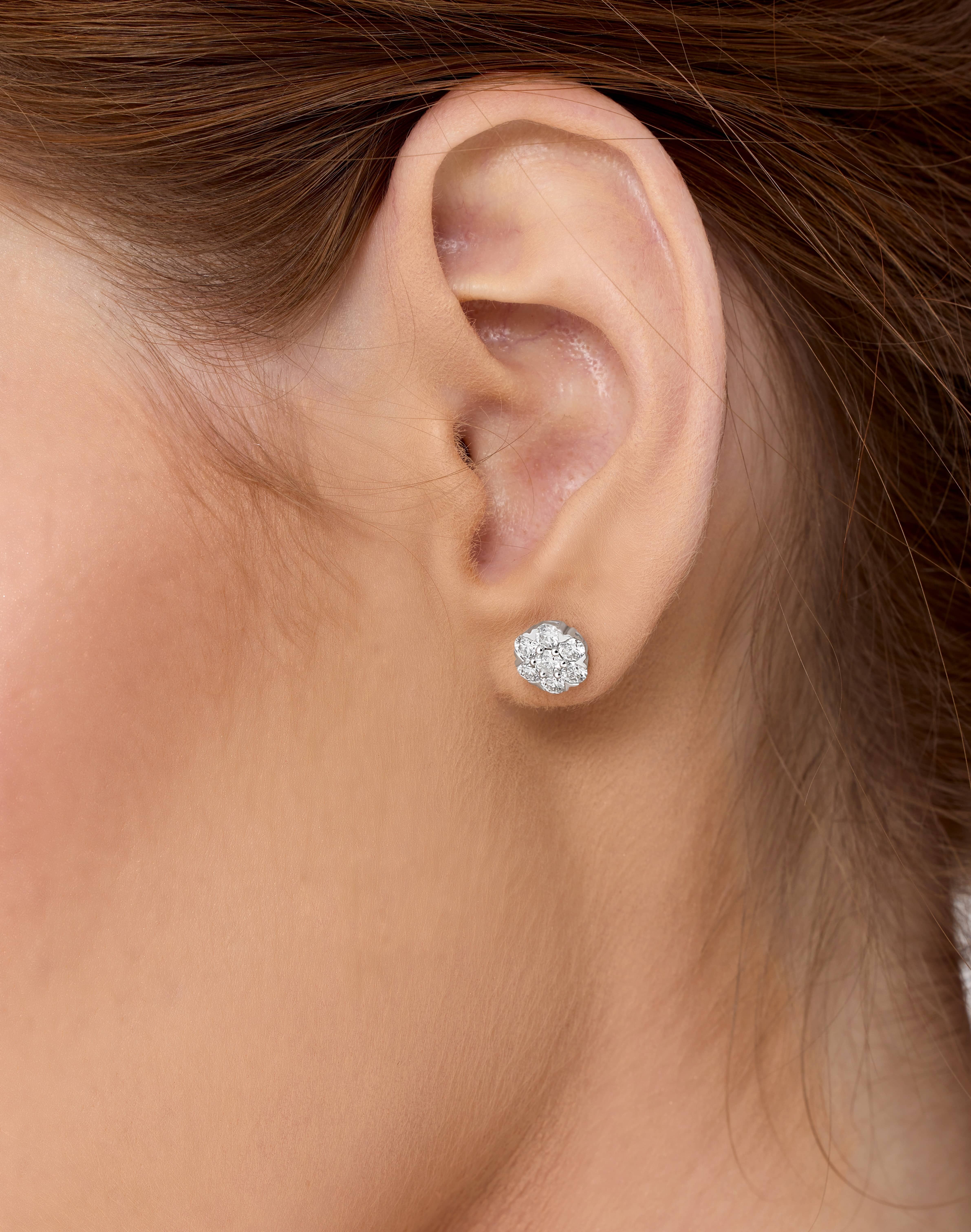 1.17ct Diamond Cocktail Stud Earrings