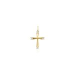 0.08ct Natural Diamond and Solid Gold Cross Necklace