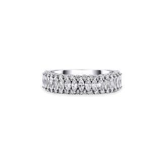 Marquise Diamond 1.07ct Half Eternity Band