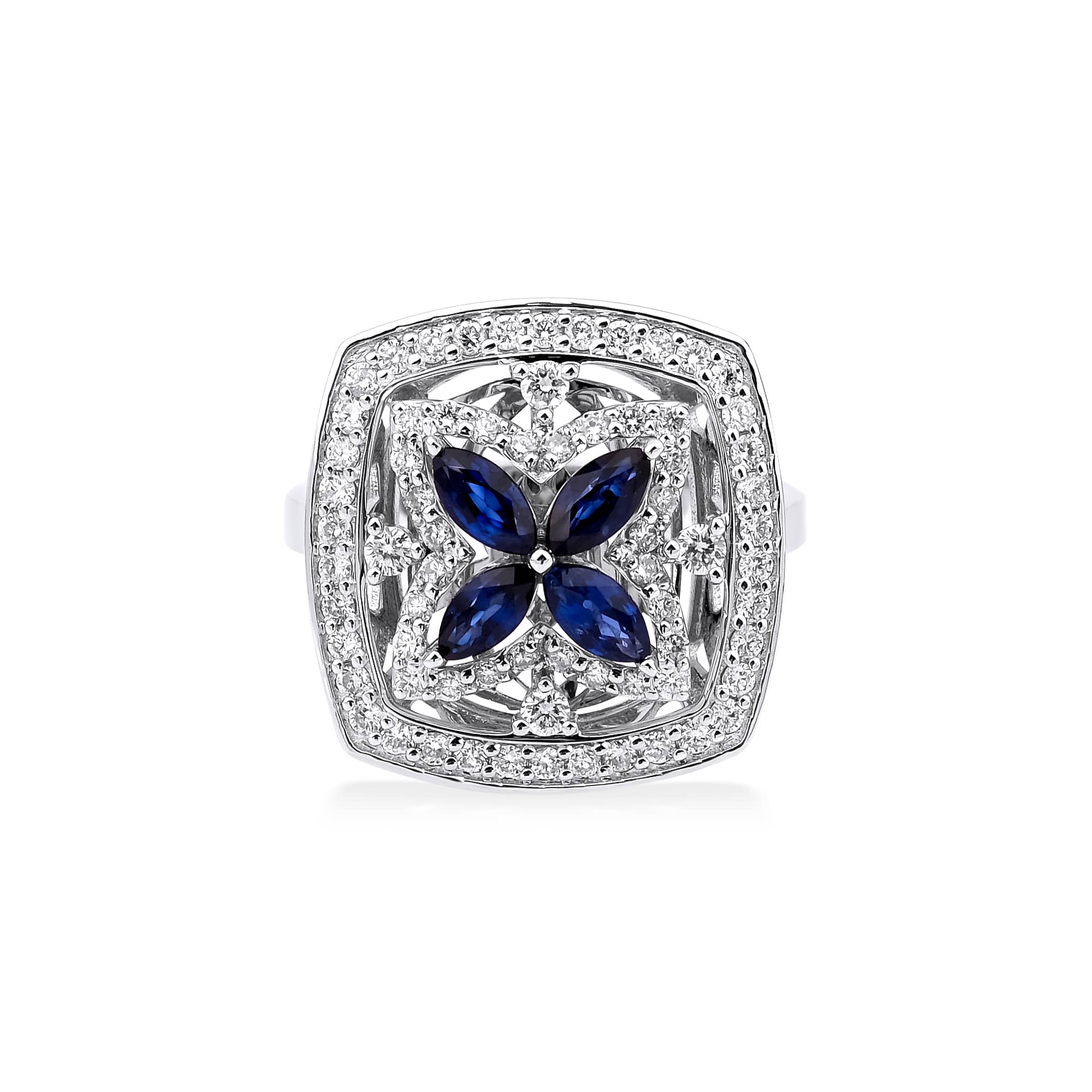 1.48ct Sapphire And Diamond Cocktail Ring
