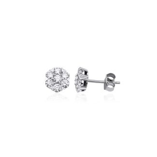 Amour - 1.17ct Diamond Cocktail Stud Earrings