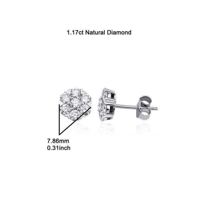 1.17ct Diamond Cocktail Stud Earrings