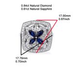 1.48ct Sapphire And Diamond Cocktail Ring