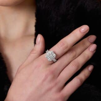 1.75 ct Baguette Diamond Cluster Ring