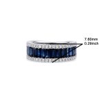 0.95ct Sapphire And Diamond Half Eternity Band