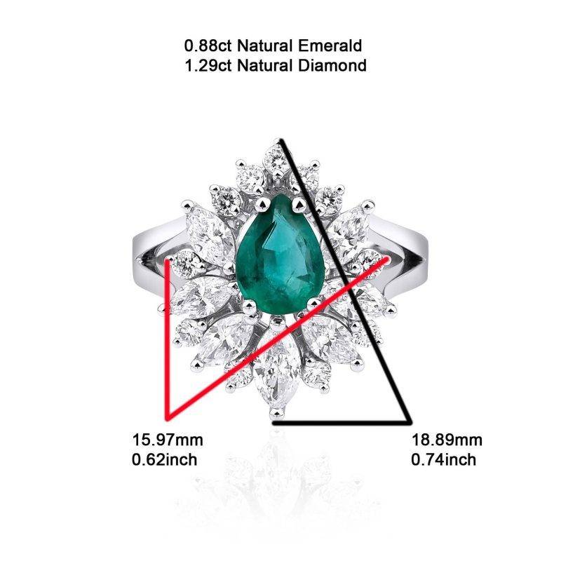 2.16ct Emerald And Diamond Cluster Ring