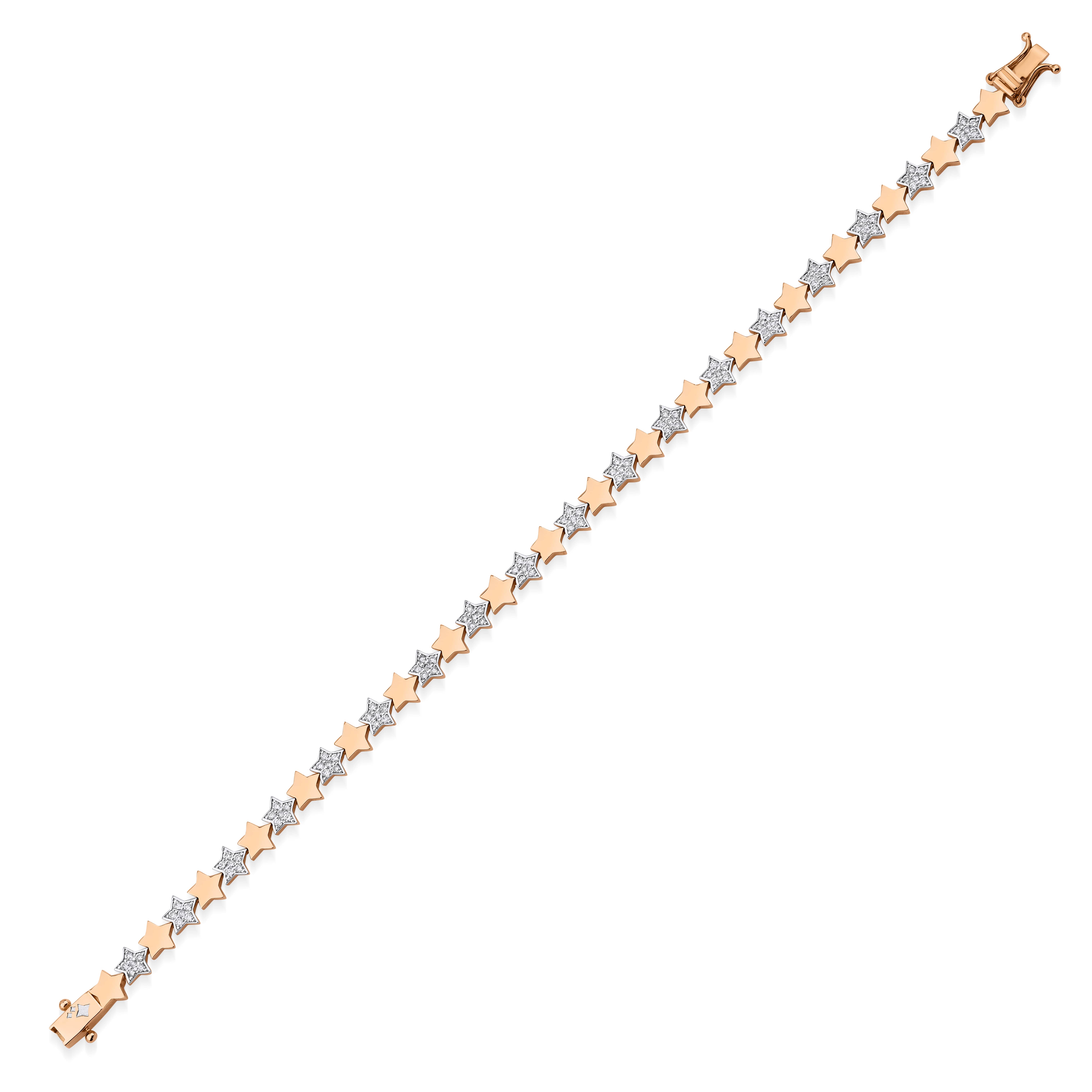0.87ct Diamond Star Tennis Bracelet